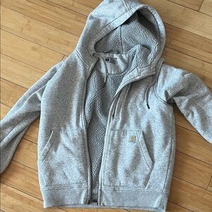 Carhartt Heather Gray Sherpa-Lined Hoodie